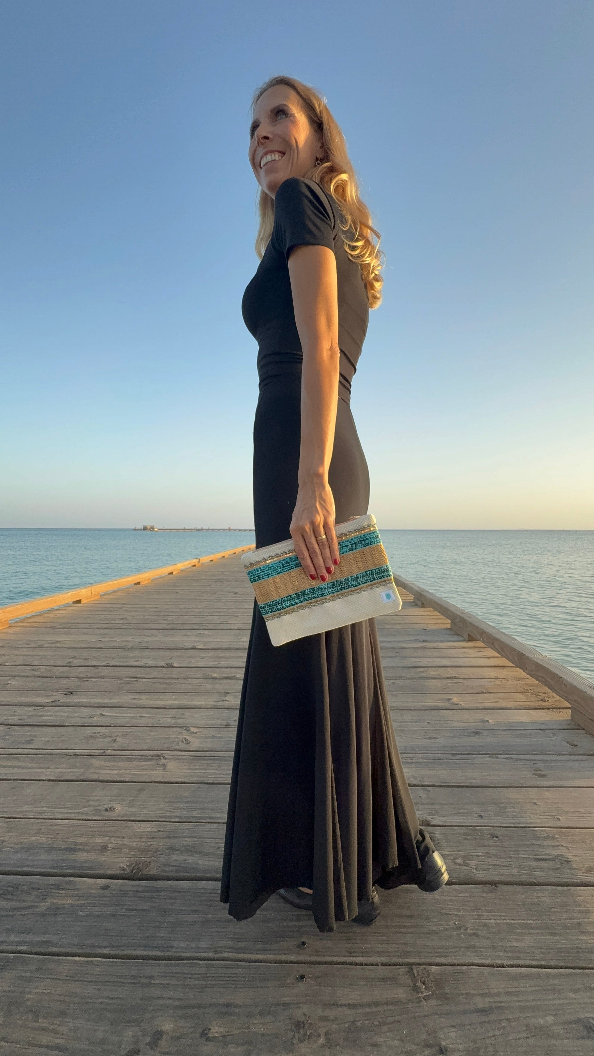 skaraBe Statement Clutch - Modell Ocean Breath