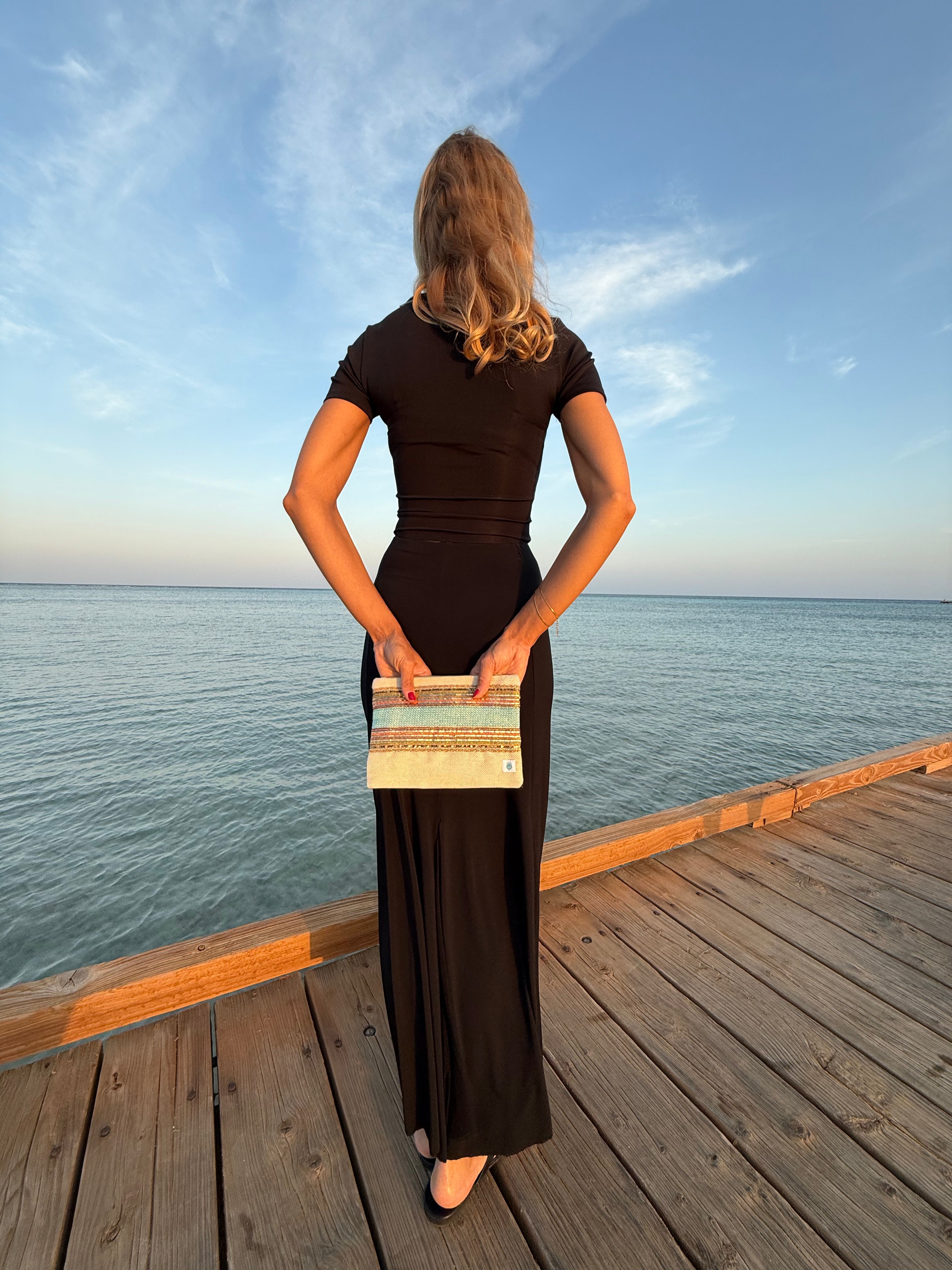 skaraBe Statement Clutch - Modell Red Sea Gold