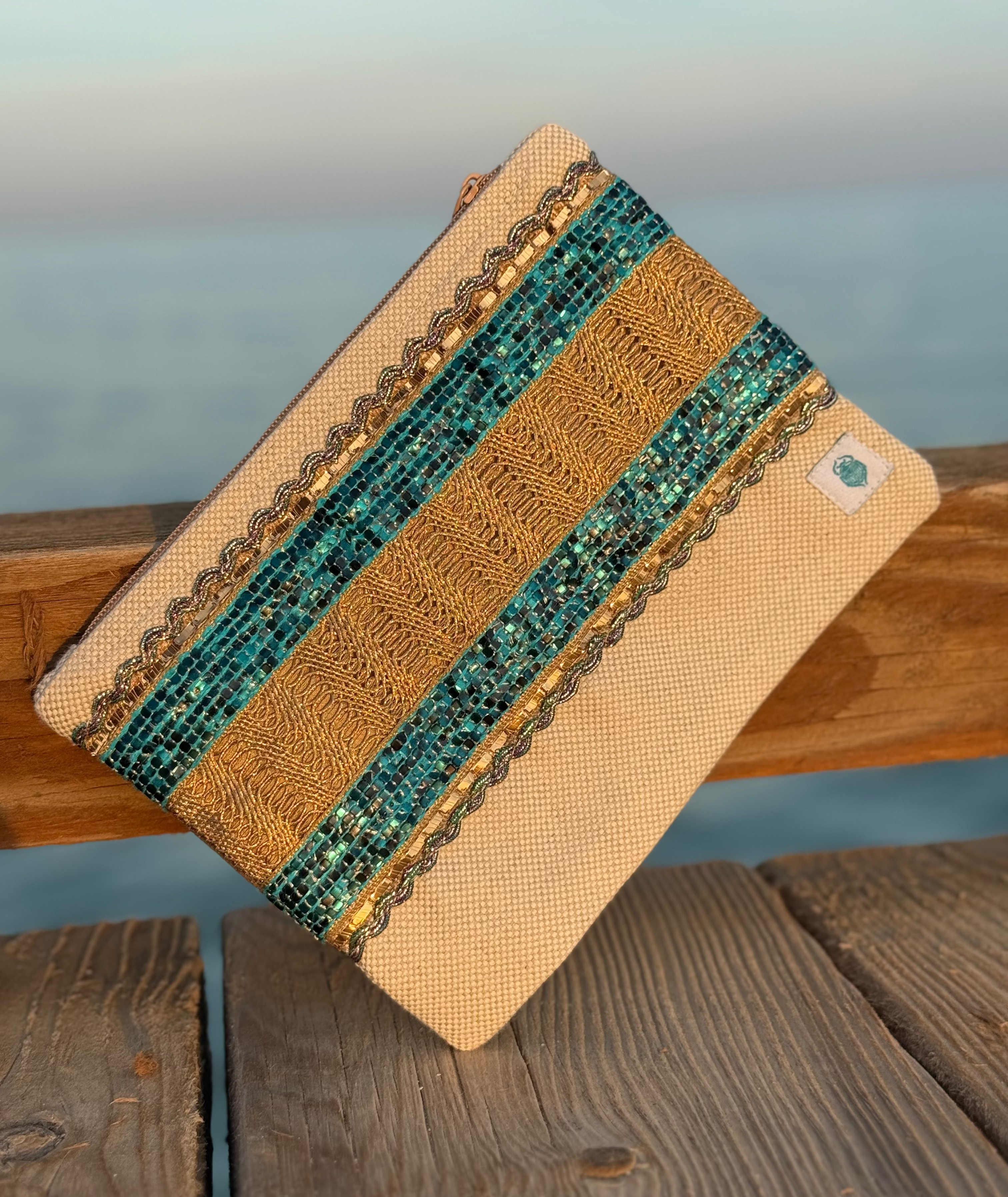 skaraBe Statement Clutch - Modell Ocean Breath